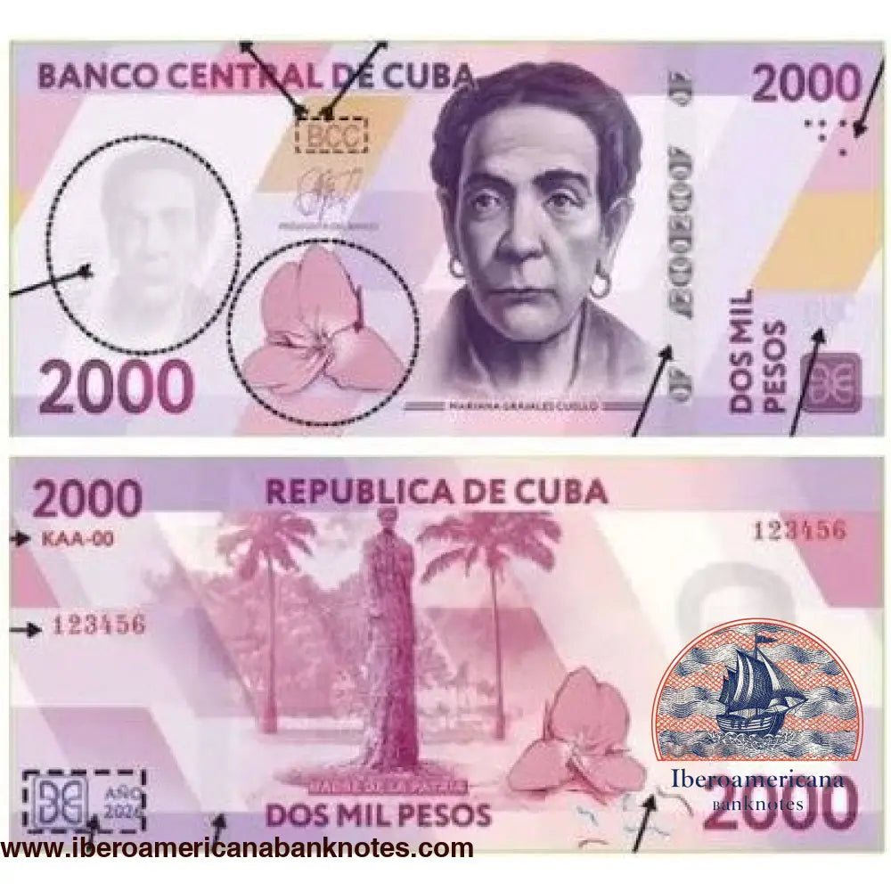 Cuba 2000 pesos 2026 UNC
