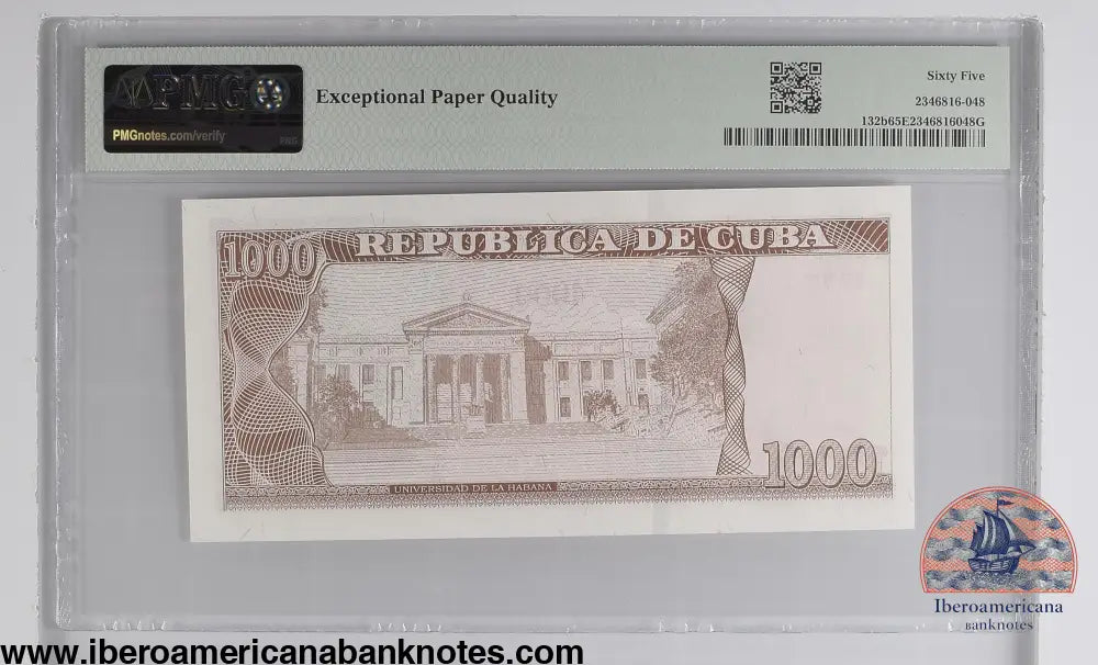 Cuba. Banco Central de Cuba 1000 Pesos 2021 P 132B Prefix: JB-02 65 EPQ