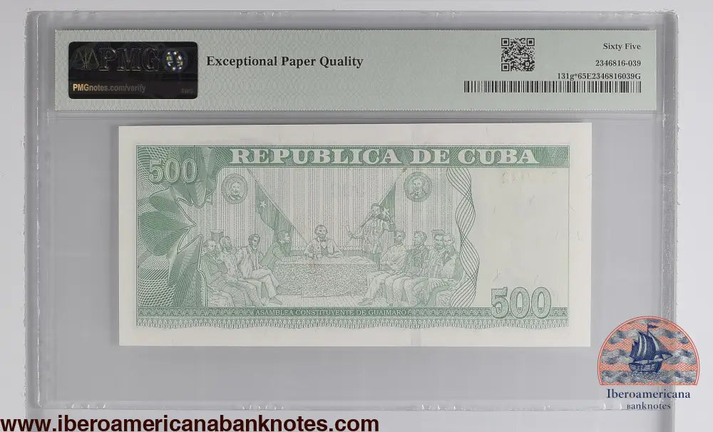 Cuba. Banco Central de Cuba 500 Pesos 2023 Replacement P 131g* Prefix: IZ-05 Grade 65 EPQ