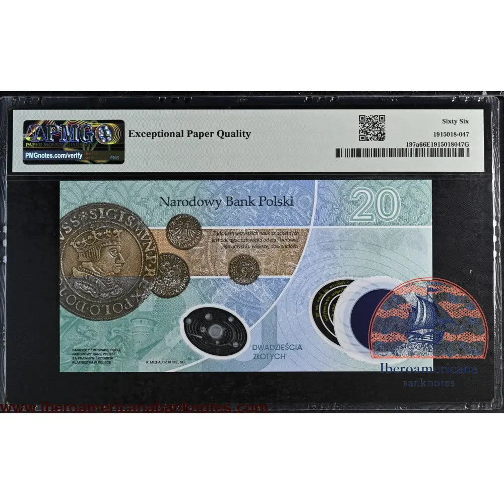Poland 20 Zlotych 2023 Copernicus P 197a PMG 66 EPQ
