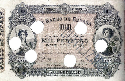 Billete 1000 Pesetas 1875 Pick-10 Banco de España – Compro al Mejor Precio 2025: Tasación Gratis