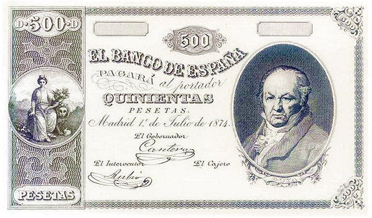 Billete 500 Pesetas 1874 Pick-4 Banco de España – Compro al Mejor Precio 2025: Tasación Gratis