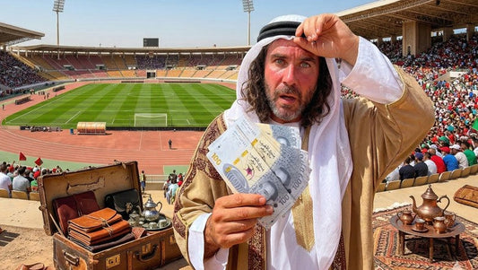 Billete conmemorativo de Marruecos 2025 con motivo de la final de la copa de africa de futbol