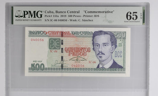 Cuba. 500 Pesos 2019 Commemorative P 133a Prefix: IC-06 Grade 65 EPQ