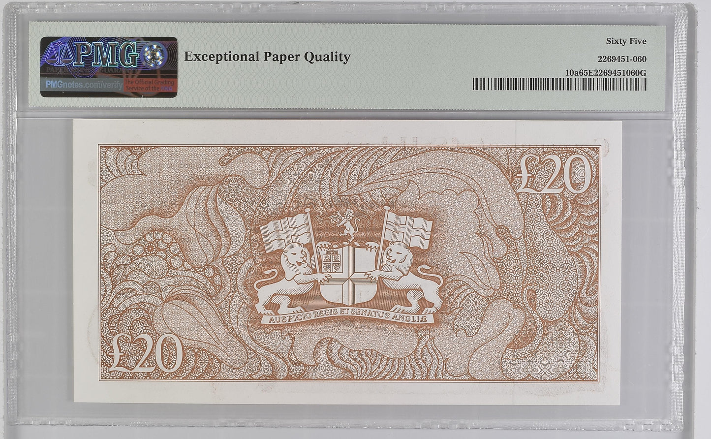 Saint Helena 20 Pounds ND (1986) P-10a PMG 65 EPQ