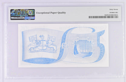 Saint Helena 5 Pounds 1981 P-7b Correct Spelling PMG 67 EPQ