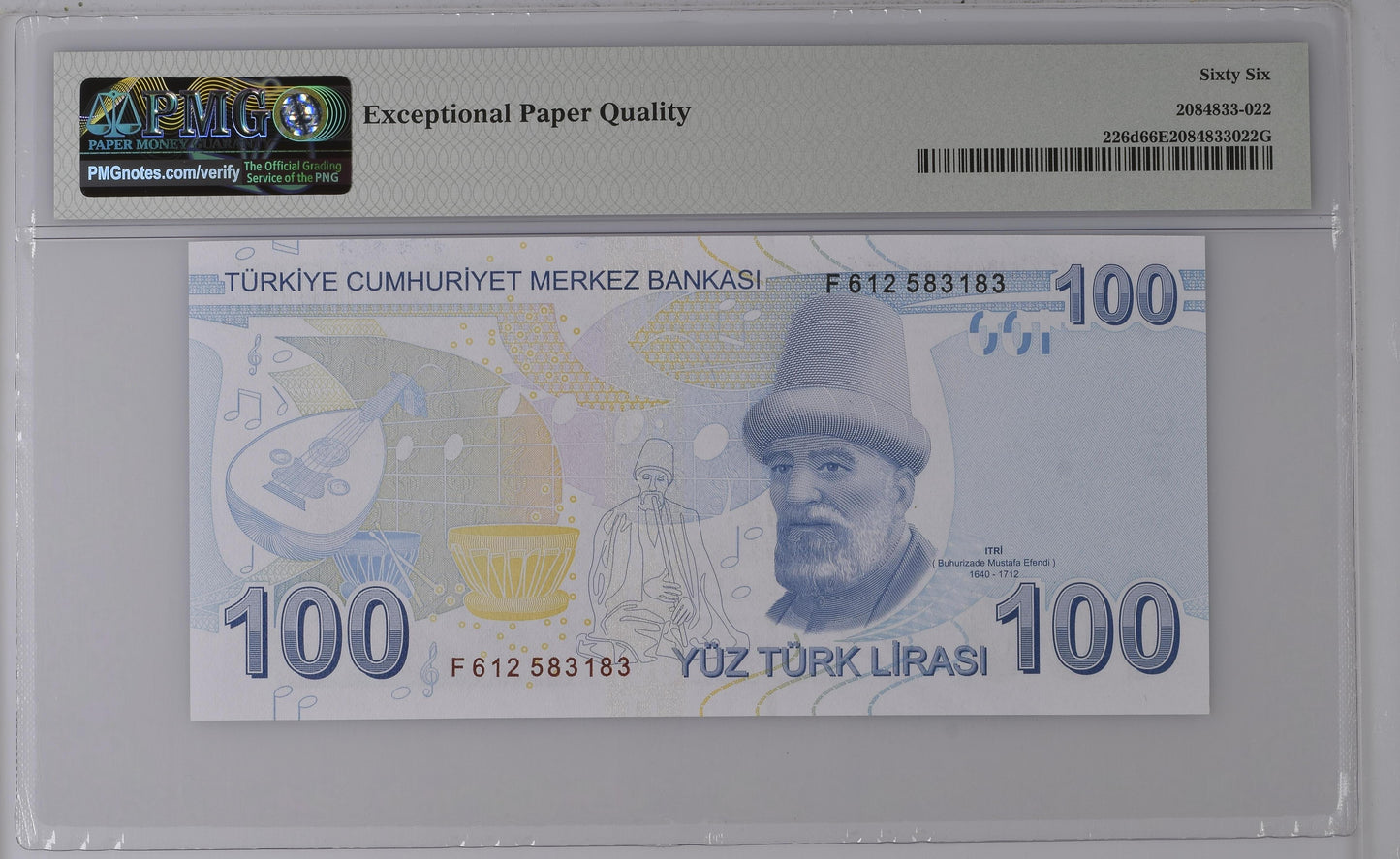 Turkey 2009 P-226d PMG Gem UNC 66 EPQ 100 Lirasi