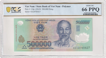 Vietnam 500,000 Dong 2020 - Pick 124p PCGS 66 PPQ