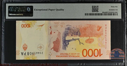 Argentina - 1000 Pesos ND (2017) - Pick # 366a PMG 66 EPQ