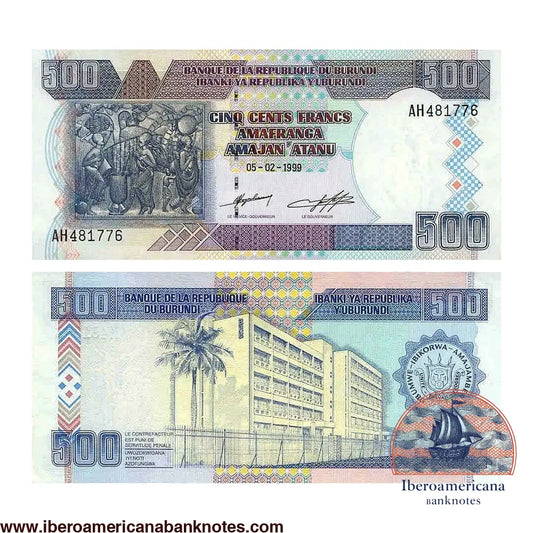 Burundi 500 Francs 1999 P38b UNC