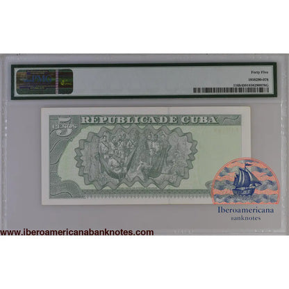 Cuba 2005 P-116h PMG Choice Extremely Fine 45 5 Pesos