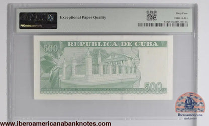 Cuba. 500 Pesos 2019 Commemorative P 133a Grade PMG 64 EPQ
