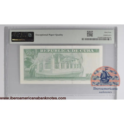 Cuba. 500 Pesos 2019 Commemorative P 133a Grade PMG 64 EPQ