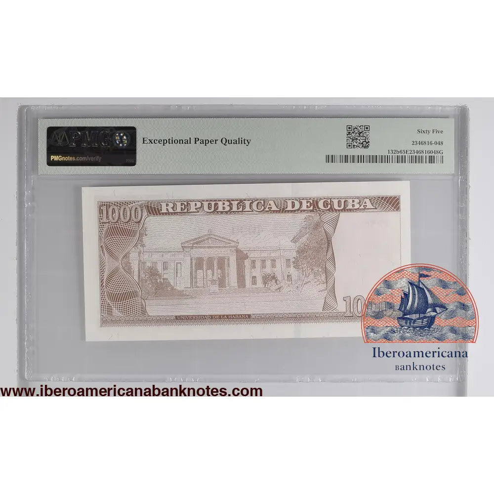 Cuba. Banco Central de Cuba 1000 Pesos 2021 P 132B Prefix: JB-02 65 EPQ