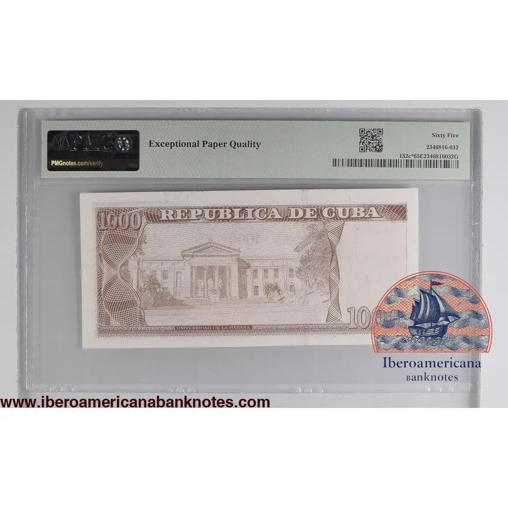 Cuba. Banco Central de Cuba 1000 Pesos 2023 Replacement P 132c* Prefix: JZ-04 Grade 65 EPQ TOP POP