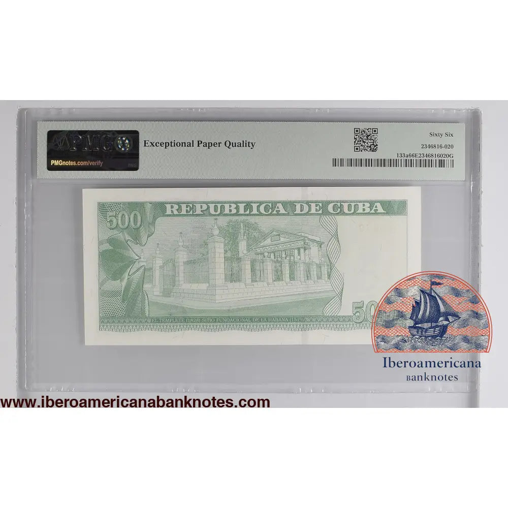 Cuba. Banco Central de Cuba 500 Pesos 2019 Commemorative P 133a Prefix: IC-06 66 EPQ