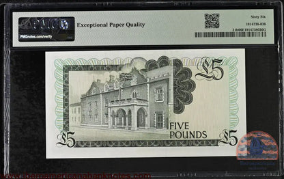 Gibraltar. 5 Pounds 1988 Elizabeth II P-21b Last Date for Type PMG 66 EPQ