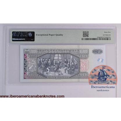 Guatemala 2018 P-124g PMG 65 20 Quetzales
