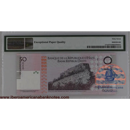 Haiti 2014 P-274e PMG Superb Gem UNC 67 EPQ 50 Gourdes