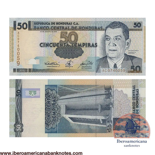 Honduras 50 Lempiras 2001 P88a B337a UNC