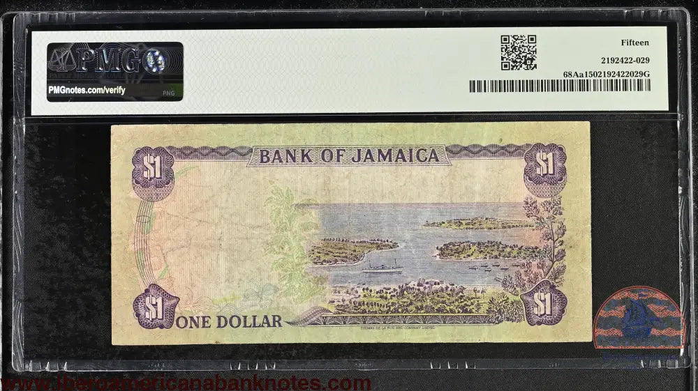Jamaica 1 dollar 1985 P68Aa PMG15
