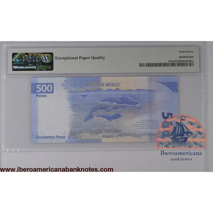 Mexico 1.3.2021 P-133e PMG Superb Gem UNC 67 EPQ 500 Pesos