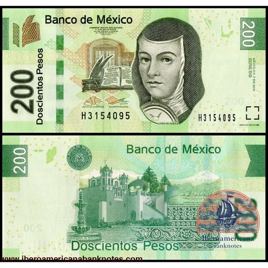 México 200 Pesos 7-12-2015 P-125bg UNC | Iberoamericana Banknotes