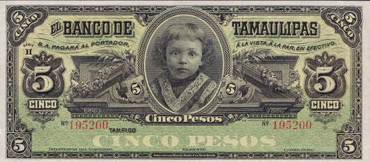 Mexico 5 pesos 1902 Ps429r UNC