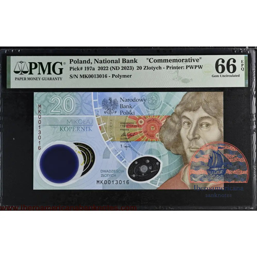 Poland 20 Zlotych 2023 Copernicus P 197a PMG 66 EPQ