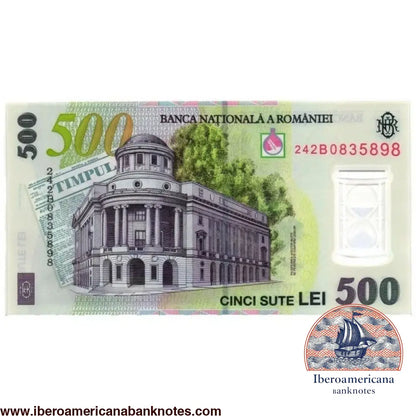 Romania 500 Lei 2018/2024 P 123d Polymer UNC | Iberoamericana Banknotes