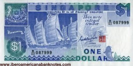 Singapore - 1 Dollar - 1988 - P18a -B119a UNC