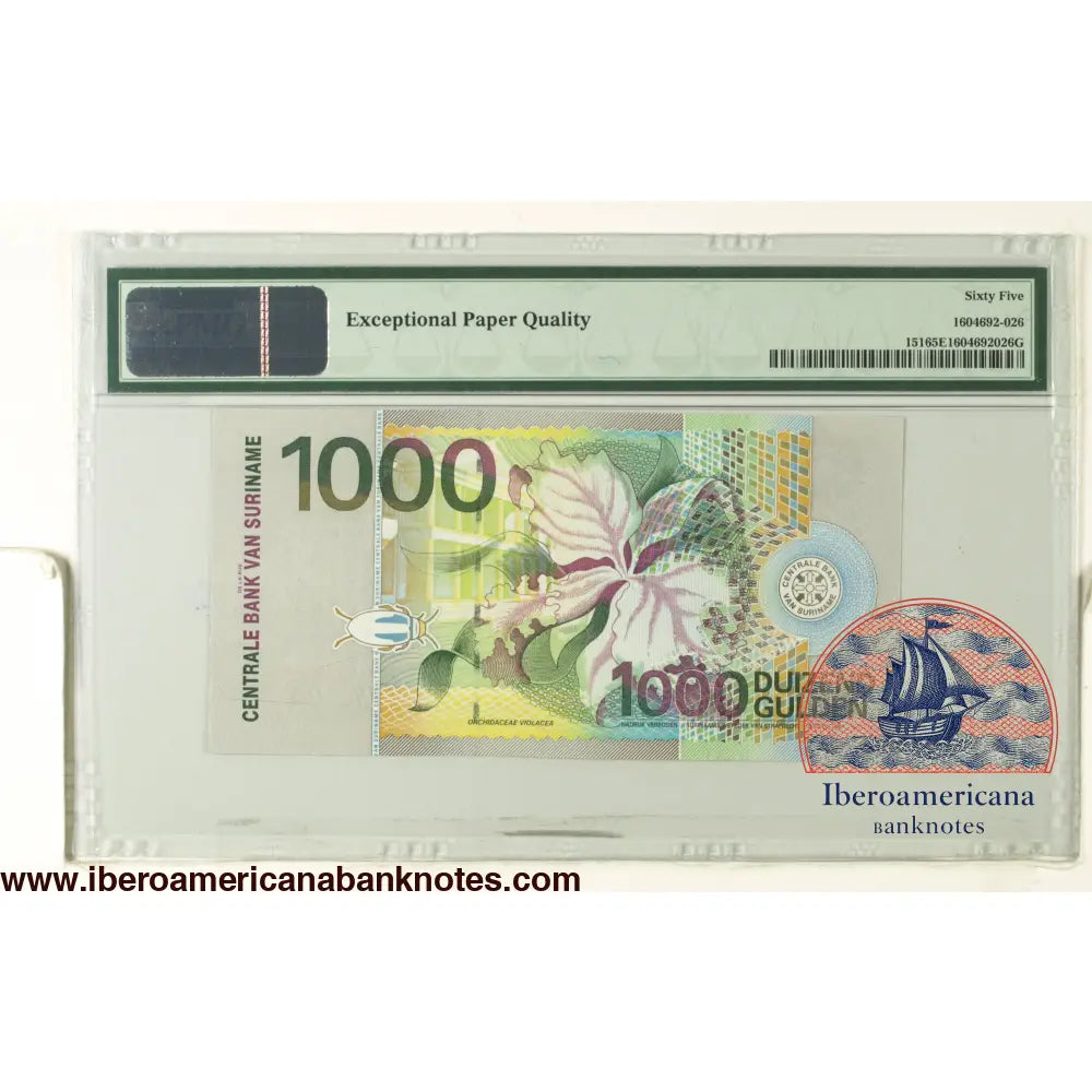 SURINAME 1000 Gulden 1 January 2000 (Pick: 151) PMG65EPQ