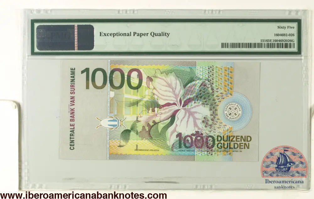 SURINAME 1000 Gulden 1 January 2000 (Pick: 151) PMG65EPQ