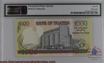 Uganda 1000 Shillings 2003 Replacement P-39A PMG66EPQ