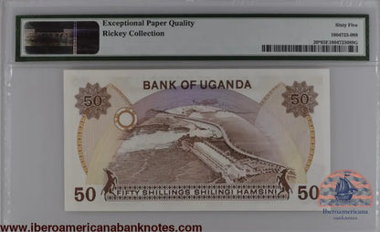 Uganda 50 Shillings ND (1985) Replacement Apollo Milton Obote P-20r PMG65EPQ